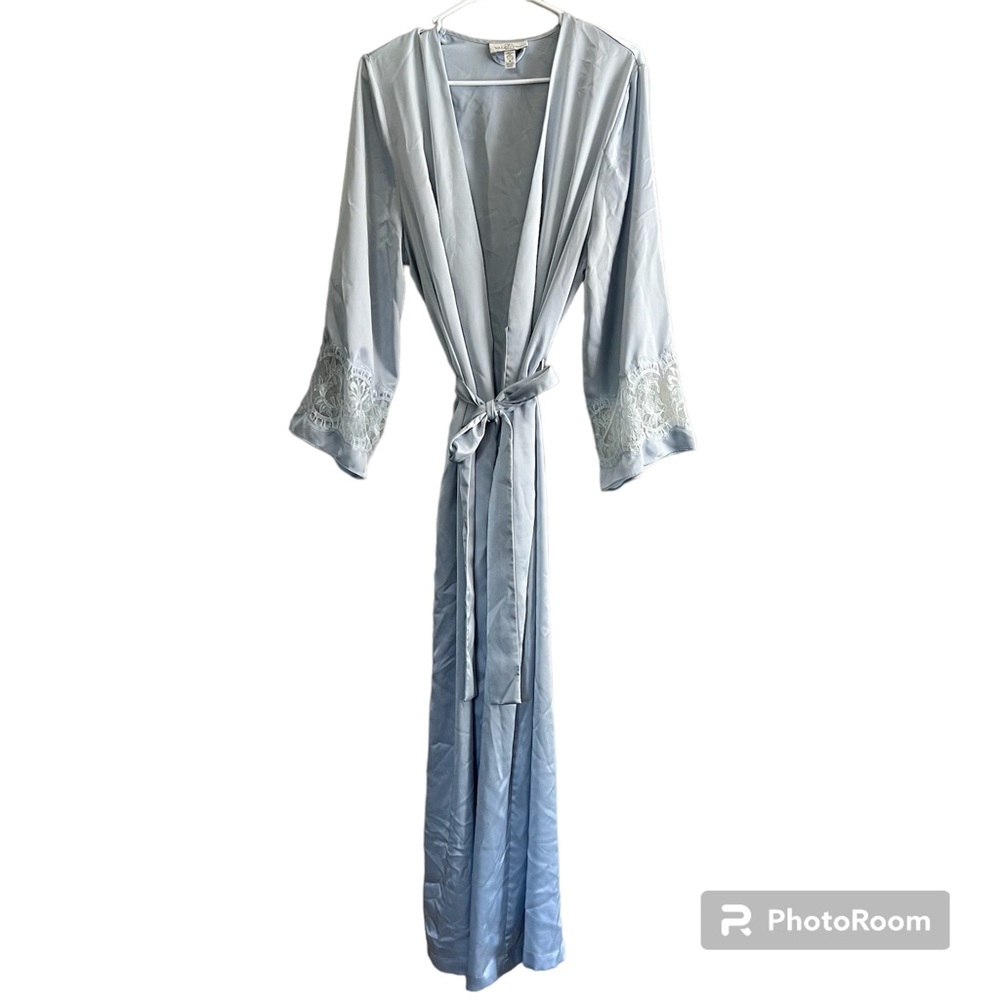 Valentino Intimo Blue Robe with Lace
